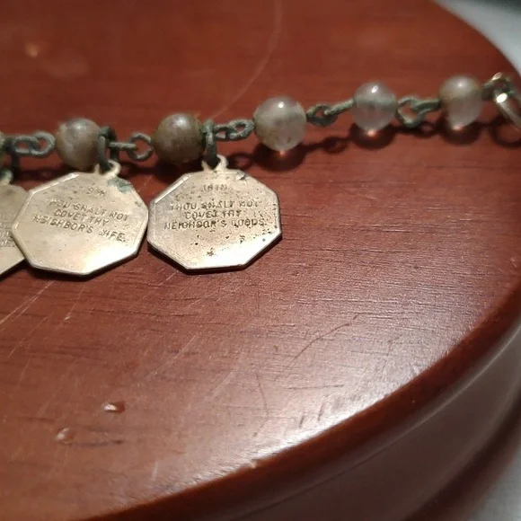 Vintage 10 Commandments Charm Bracelet - Picture 3 of 5